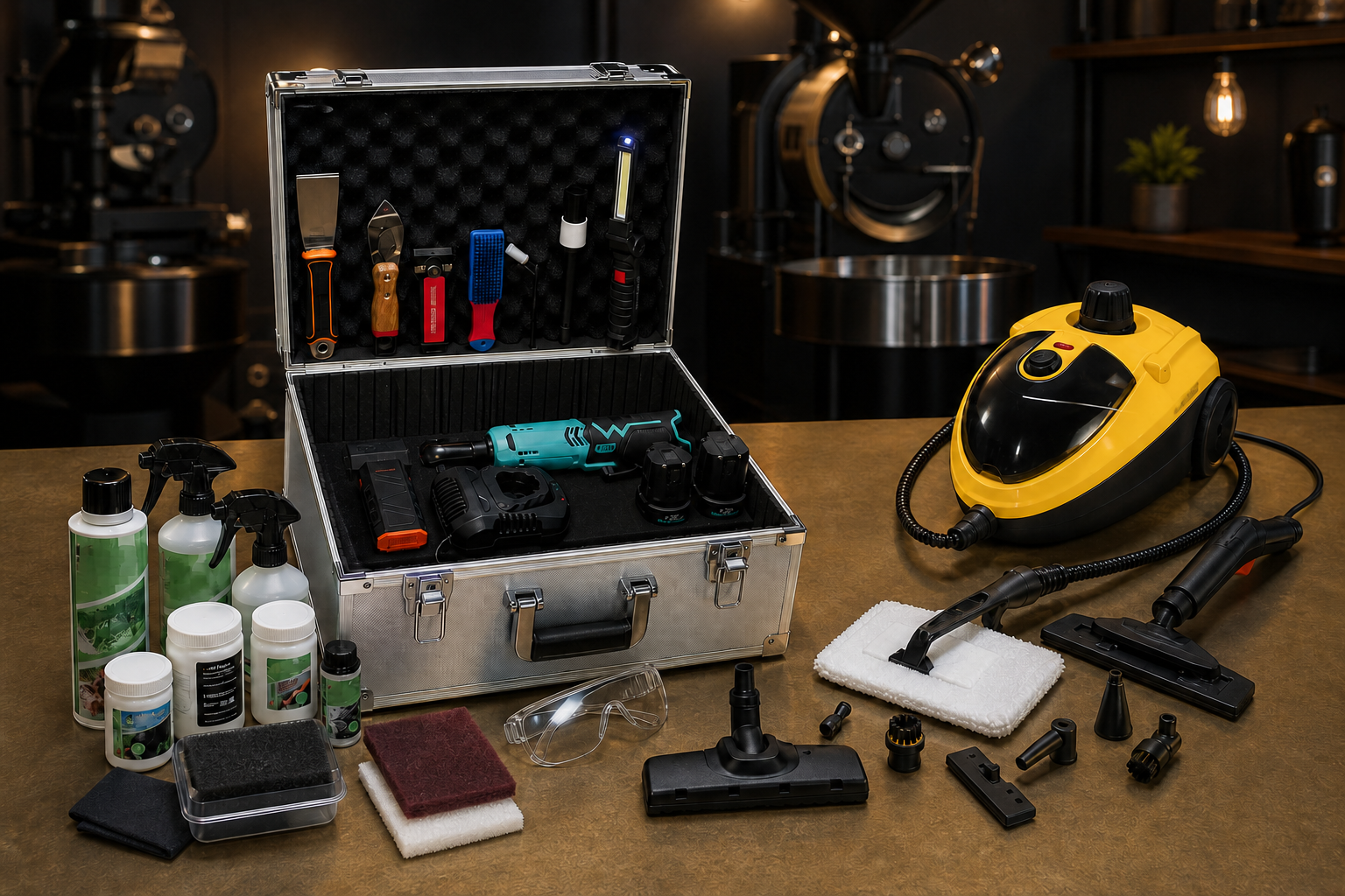 RoastCare Premium maintenance system with steam cleaner